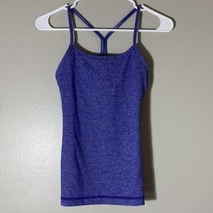 MOVING SALE Lululemon Power Y Tank, Heather Blue